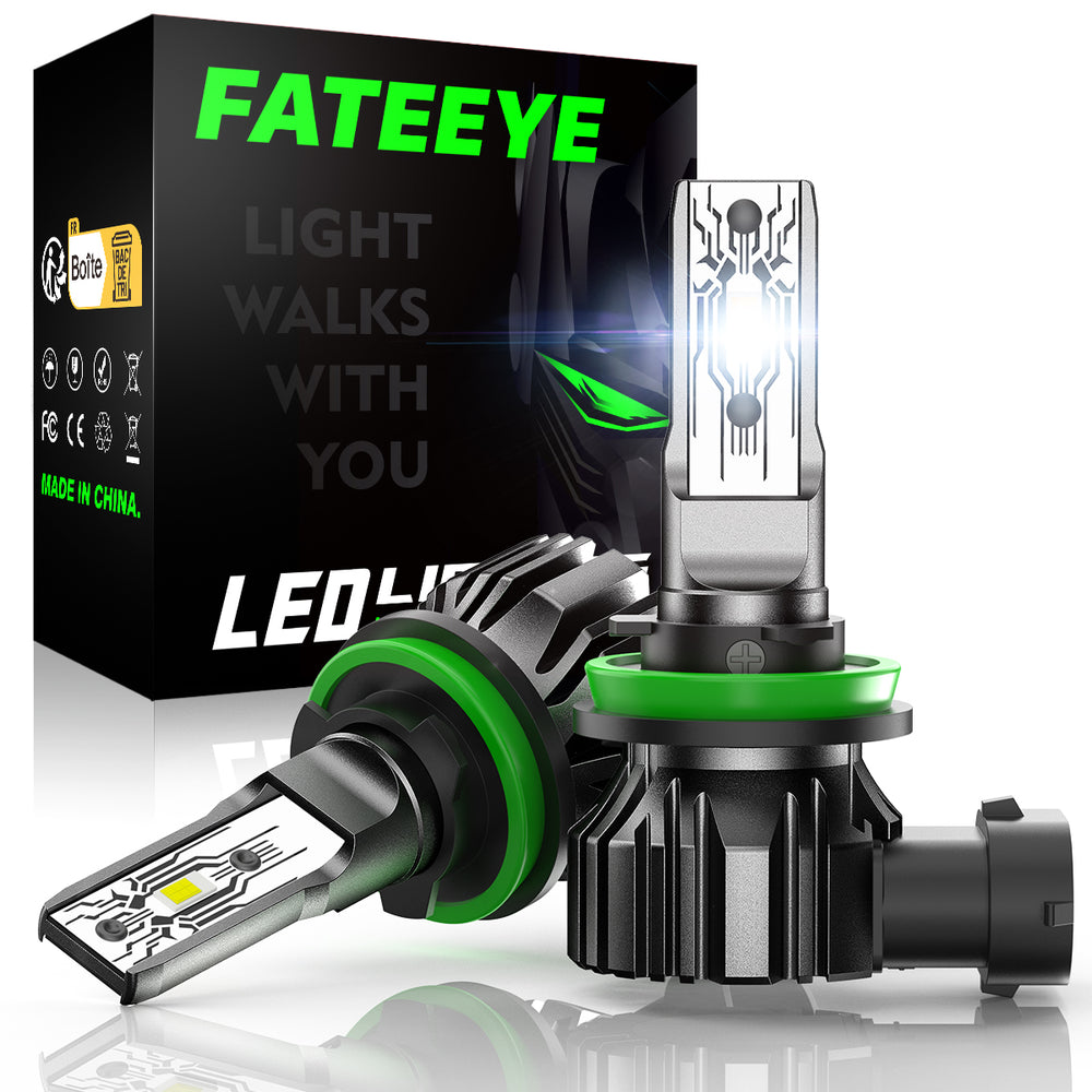 LinkMejor A700-F1 DC 9V-18V Car LED Headlight Bulbs 10000LM/ Pair for Car Modification 6500K Front LED Headlamp High Low Beam