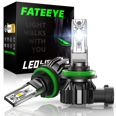 LinkMejor A700-F1 DC 9V-18V Car LED Headlight Bulbs 10000LM/ Pair for Car Modification 6500K Front LED Headlamp High Low Beam