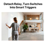 LinkMejor MINI DUO-L 2-Gang Zigbe Smart Switch MINI-ZB2GS-L No Neutral Required Detach Delay Two-way Control Compatible with Multiple Zigbe Hub