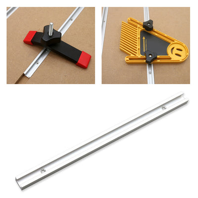 LinkMejor Woodworking 19*12.7mm T Track with Predrilled Mounting Holes for Quick Ratchet Rail Clamps for M6/M8 Slot Hold Down Clamps Featherboard