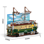 LinkMejor H1018 H1018 Retro Japanese Tram Building Block Assembly Kit 1953PCS Bricks Set Toy Gift for Children