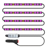 LinkMejor 12V 48LED 5050smd Car Decorative Atmosphere Light Strips SUV Interior Footwell Neon Lamp