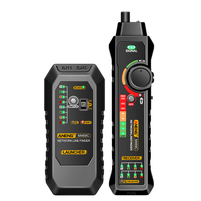LinkMejor M469C Network Line Finder RJ11 RJ45 Cable Tracer 9V Battery Flashlight Auto Shutdown Low Voltage Alert