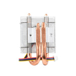 Raspberry Pi 5 RGB Low-Profile ICE Tower CPU Cooling Fan Horizontal/Vertical U-shaped Copper Tube Fin Tower