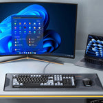 LinkMejor KU103 108-Keys Wired Mechanical Gaming Keyboard Silence Structure PBT Keycaps Red Switch LED Backlit USB-C Ergonomics E-sports Gaming Keyboards for PC Laptop Computer