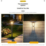Elfeland Solar Garden Stake Light Motion Sensor Waterproof 3 Lighting Modes Solar Pathway Light for Lawn Yard Driveway