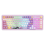 LinkMejor KS99 Tri-Mode Mechanical Keyboard with Multimedia Knob 98 Keys Gasket Structure RGB Backlit Hot Swappable 6000mAh Battery Wireless bluetooth Custom Gaming Keyboard