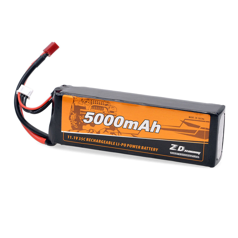 LinkMejor 11.1V 5000mAh 35C 3S Lipo Battery T Plug for 9116 9020 9021 08426 08427 1/8 1/10 RC Vehicles Car Models