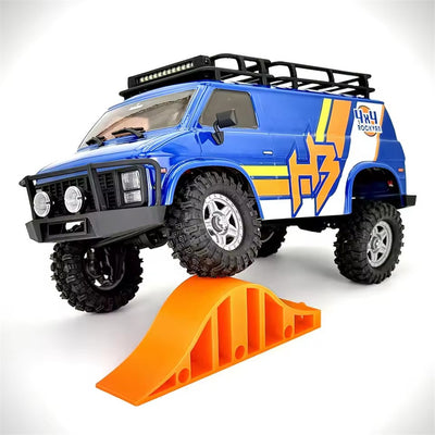 LinkMejor PLUS CR18P EVO V2 Rock Van RTR 1/18 2.4G 4WD Brushed RC Car Two Speed Trail Crawler Mini Off-Road Climbing Truck Portal Axles Oil-Filled Shocks LED Light Electric Remote Control Vehicles Models Toys
