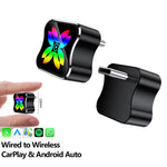 LinkMejor Q1BF 2-in-1 Wireless CarPlay Android Auto Smart Box Type-C Port Plug and Play Wired to Wireless Adapter