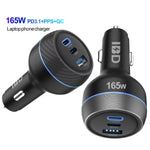 LinkMejor IBD356-1U2C 165W/160W/130W Fast Charging USB Type C Car Charger for Laptop Mobile Phone