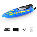 LinkMejor V777 RTR 2.4G RC Boat Double-sided Rotary Forward Stunt Driving Glowing LED Lights Ship High Speed Remote Control Vehicles Models Toys