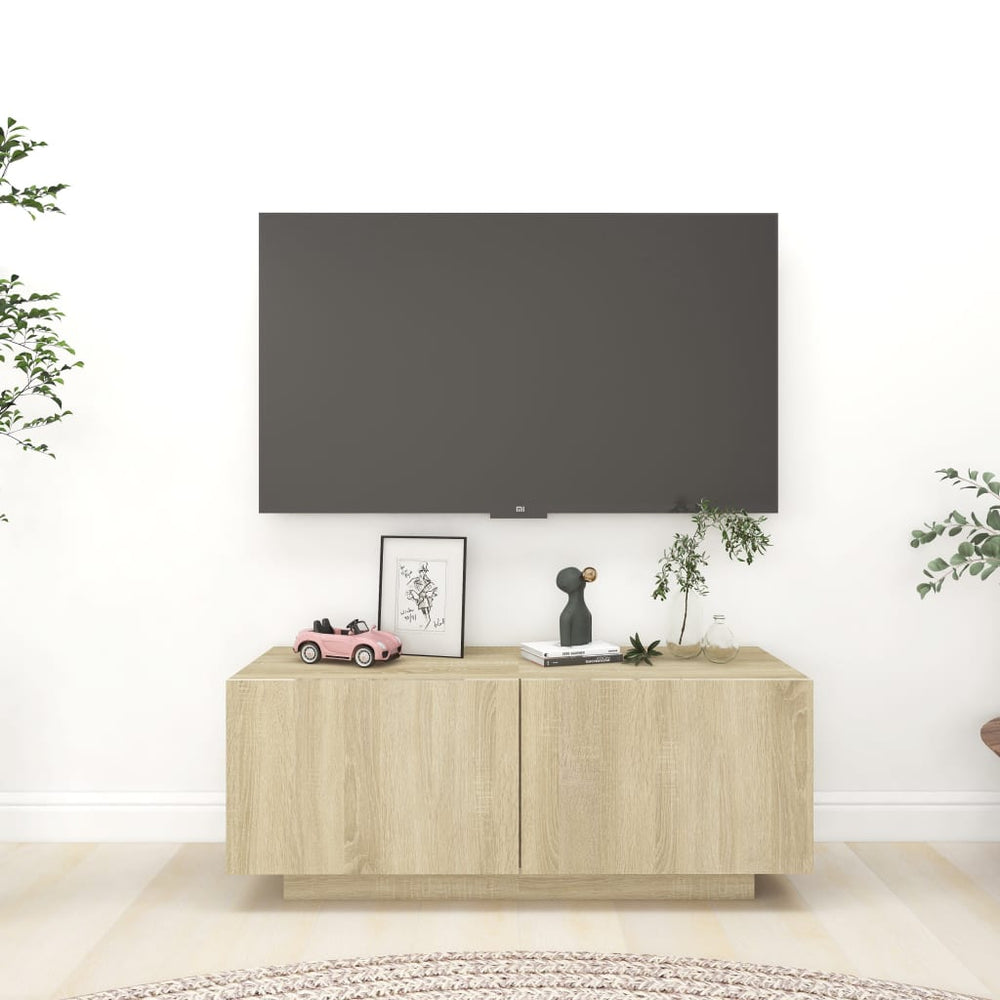 TV Cabinet Sonoma Oak 39.4"x14"x16" Chipboard