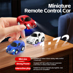 LinkMejor Q7201 1/72 2.4G Mini RC Car LED Light 3 Speed Adjustable Full Scale Q Version Desktop Micro Remote Cruise Control Vehicles Models Toys