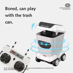 LinkMejor Z6757 RTR 1/64 2.4G Mini RC Car Fun Remote Control Trash Can Garbage Can Robot LED Light 360 ° Rotation Desktop Vehicles Models Intelligent Creative Collection Toys