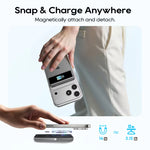 LinkMejor KL-YD92 15W 10000mAh Magnetic Wireless Power Bank with TFT Smart Display External Battery Power Supply with 1 Input & 2 Outputs Fast Charging for iPhone 17 17Pro 16 Max 15 14 13 for Huawei Mate Xts for Xiaomi 17pro for SAMSUNG for OPPO