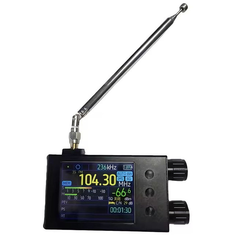 Portable All Band Shortwave Radio Receiver AM FM LW MW SW TEF6686 2.8 inch IPS Touch Screen Aluminum Alloy Case ESP32 Bluetooth WiFi 5000mAh Rechargeable DSP USB Type C SMA Antenna Stereo Speaker Headphone Jack