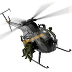 LinkMejor F118S 1:16 Scale MH-6 MD500 Little Bird 2.4G 9CH GPS Stabilized Flybarless RC Helicopter RTF