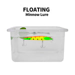 LinkMejor 10 Pcs 95mm 8.5g Fishing Lure Set Mini Fishing Hard Bait Minnow Floating Swing Crankbait Crazy Wobblers Crank Lures