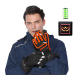 LinkMejor 3-Modes Electric Heated Gloves  Full Fingers Heating Winter Gloves Men Women Waterproof Tactical Mittens