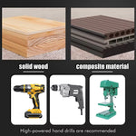 6PCS 6-16mm High Carbon Steel Woodworking Roller Drill Set 230mm Hexagonal Handle Fried Dough Twists Wood Tapper Door Lock Reaming Tool