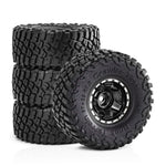 4PCS 1.0 Inch Aluminum Alloy Blade Wheels Gravel Tires Spare Parts for SCX24 FMS24 TRX4M RC Climbing Car Vehicle Models Accessories