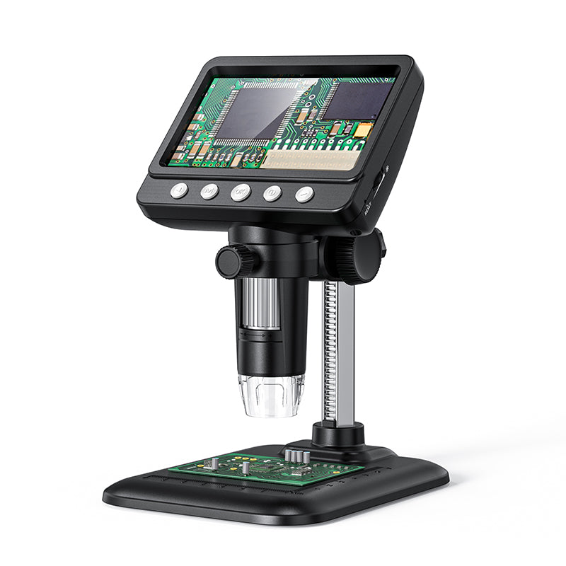 Digital Microscope 4.3inch Screen 50-1000X Magnification 2MP Resolution Long-Lasting 2000mAh Battery Ideal for Detailed Exploration and Research
