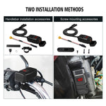 12V-24V QC3.0 Motorcycle USB Charger Adapter with Switch Voltmeter Socket Motor Charger Waterproof For Phone GPS