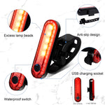 LinkMejor Bike Taillight 650mAh Battery USB Rechargeable Red LED Bright Rear Light Waterproof Easy to Install Bicycle Light for Safety Cycling