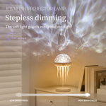 Elfeland S09 Jellyfish Projector Lamp 2W 1000mAh Battery USB LED Night Light Kids Sleep Soother Ocean Wave Lamp with IR Remote Control Timer Dimmable