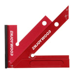 LinkMejor Aluminum Alloy Miter Square with Base 45 Degree Right Angle Ruler Miter Angle Corner Ruler Woodworking Measuring Tools