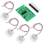 DIY 1pc HX711 AD Module + 4pcs 50KG Body Load Cell Weight Strain Sensor Resistance