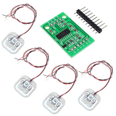 DIY 1pc HX711 AD Module + 4pcs 50KG Body Load Cell Weight Strain Sensor Resistance