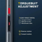 CreationSpace CS0802A/CS0802B Mini Electric Screwdriver Set Rechargeable Lithium Battery 3 Torque Settings 26 Precision Bits LED Light Portable Repair Tool Fast Charging