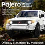 LinkMejor 1297S Newly Upgraded RTR 1/14 2.4G 4WD for Mitsubishi Pajeyo V24WG 1992 Sport RC Car Dual-Speed Mechanical Shifting Classis Off-Road SUV Climbing Truck LED Light Full Proportional Control Metal Gears CVD Straight Axle Vehicles Models Toys
