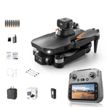 LinkMejor RG708 MAX GPS 5G Repeater Digital FPV with 4.5inch LCD Screen Controller 1080P HD Dual Camera 2-Axis Gimbal 360° Obstacle Avoidance Brushless Foldable RC Drone Quadcopter RTF