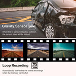 2Inch IPS Screen Dash Camera 4 Channel 1080P HD Driving Recorder Loop Recording G-Sensor Wide Angle Coverage