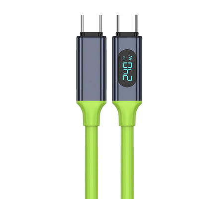 PD240W Type-C to Type-C Digital Display Silicone Cable PD Fast Charging Data Transmission Tinned Copper Core Line 1.5M Long for iPhone 17 17Pro 16 15 Pro Max for Samsung Galaxy Z Fold 7 for Xiaomi 17pro for OPPO for VIVO