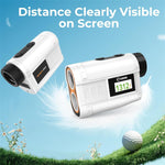 LinkMejor CT-1200 Golf Rangefinder 6X Zoom Magnification 1312 Yards Slope Compensation Color Display Flagpole Lock Rechargeable Waterproof Golf Accessories