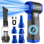 Drillpro G1 Cordless 550g Wind Pressure Turbo Fan 10,000mAh Peak Battery 9 Speed Settings 90,000RPM 40mm Brushless Motor Powerful Handheld Air Blower Multi Nozzle