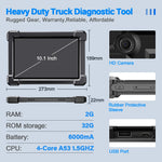 LinkMejor X7HD Diesel Truck Scanner OBDII Diagnostic Tool Heavy Duty Diesel Truck Scan Tool Heavy Duty Truck Scanner Professional Full System 12V 24V Oil Regen ECU Reset Battery OBD2 Diagnostic Tool