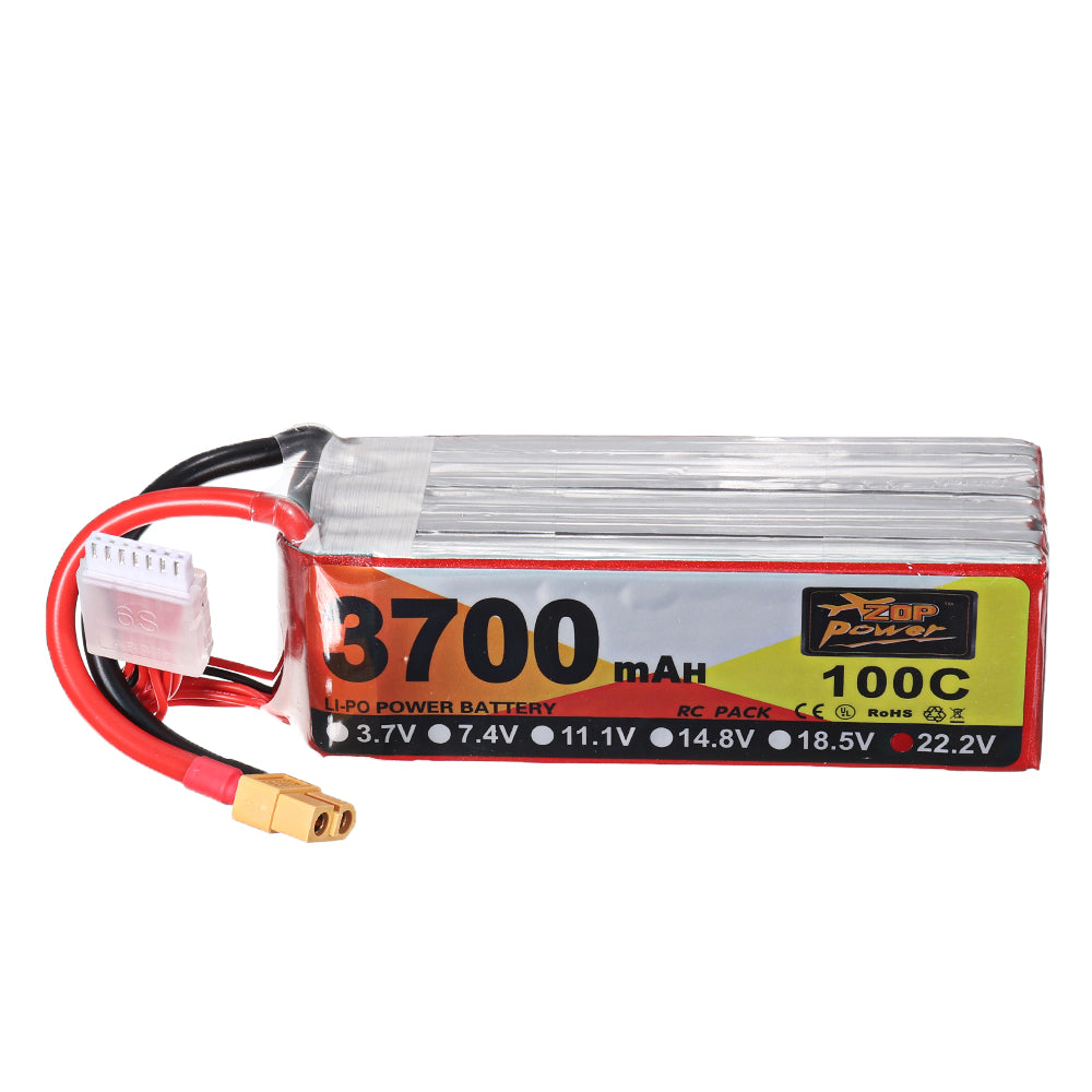 LinkMejor Power 22.2V 3700mAh 100C 6S Lipo Battery XT60 Plug for for FPV RC Drone