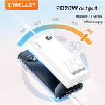 TECLAST V20 Pro 22.5W 20000mAh Power Bank with LED Digital Display External Battery Power Supply with 3 Inputs & 4 Outputs Support PD QC FCP SCP AFC Fast Charging for iPhone 17 17Pro 16 Pro Max 15 14 13 for Xiaomi 17pro for Huawei Mate XTs