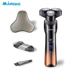 LinkMejor Electric Shaver With LCD Digital Display Magnetic 3-Blade Head IPX7 Full Body Washable Razor