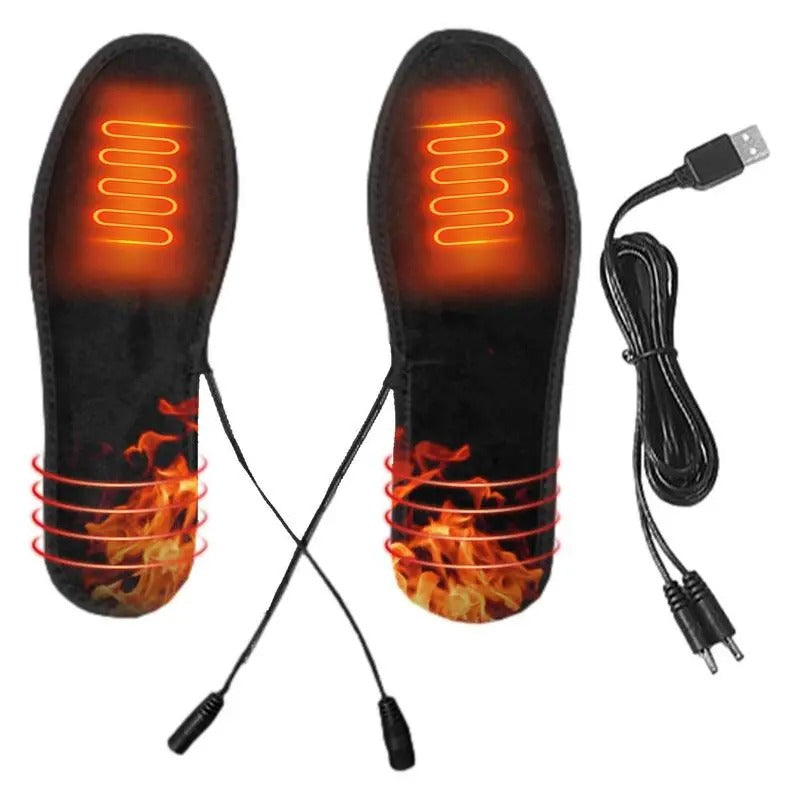 LinkMejor USB Charging Heated Insoles Cuttable Washable Winter Warm Electric Feet Warmer Insoles with 3 Heating Methods for Motorcycle Cycling Skiing Hiking Supplies