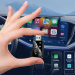 LinkMejor Q1BP 4-in-1 Wireless CarPlay Android Auto MirrorLink AirPIay Adapter Convert Wired to Wireless USB Plug and Play BT5.0