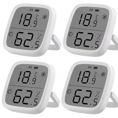 4Pcs SONOFF SNZB-02D LCD Smart Temperature Humidity Sensor APP Real-time Monitoring Work with ZB Bridge-P/ ZB Dongle/ NS Panel