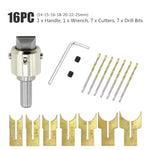 Drill Milling Cutter Set Kit Drill Wood 13/16/24pcs Electric Beads Tools Maker Bit Carbide Woodworking 6-25mm