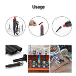 650pcs Heat Shrink Tubing Black Ratio 2:1 Insulation Protection Flame Retardant Heat Shrink Sleeving Wrap Car Electrical Cable Wire Kit Set in a Clear Plastic Box 8 Size