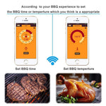 Wireless Smart BBQ Thermometer Bluetooth Probe with Phone App Display Baking Steaming Food Temperature Oven Temperature Kitchen Electric Thermometer Wireless Passive Oven Kitchen Electric High Temperature Probe